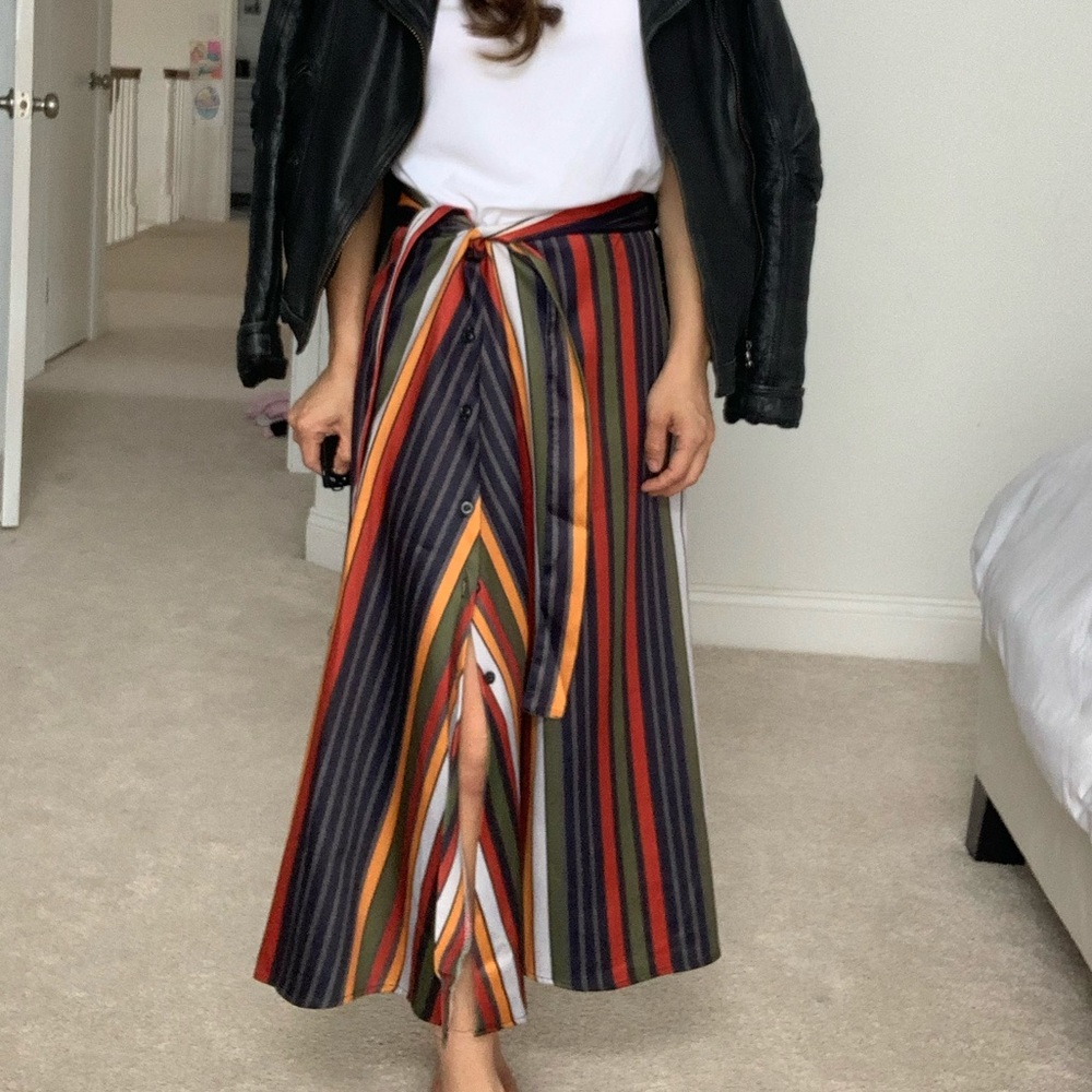 Striped Midi skirt. Worn once!